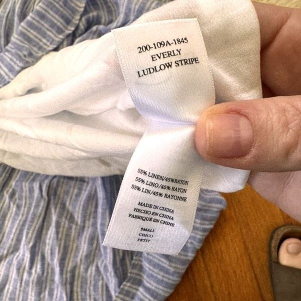 Rails Everly Ludlow Stripe Linen Blend Long Sleev… - image 8